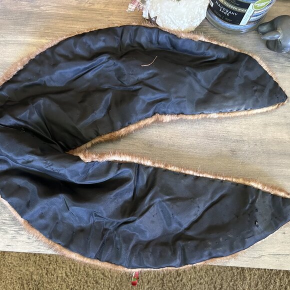 Genuine mink fur coat collar lined - Picture 2 of 2